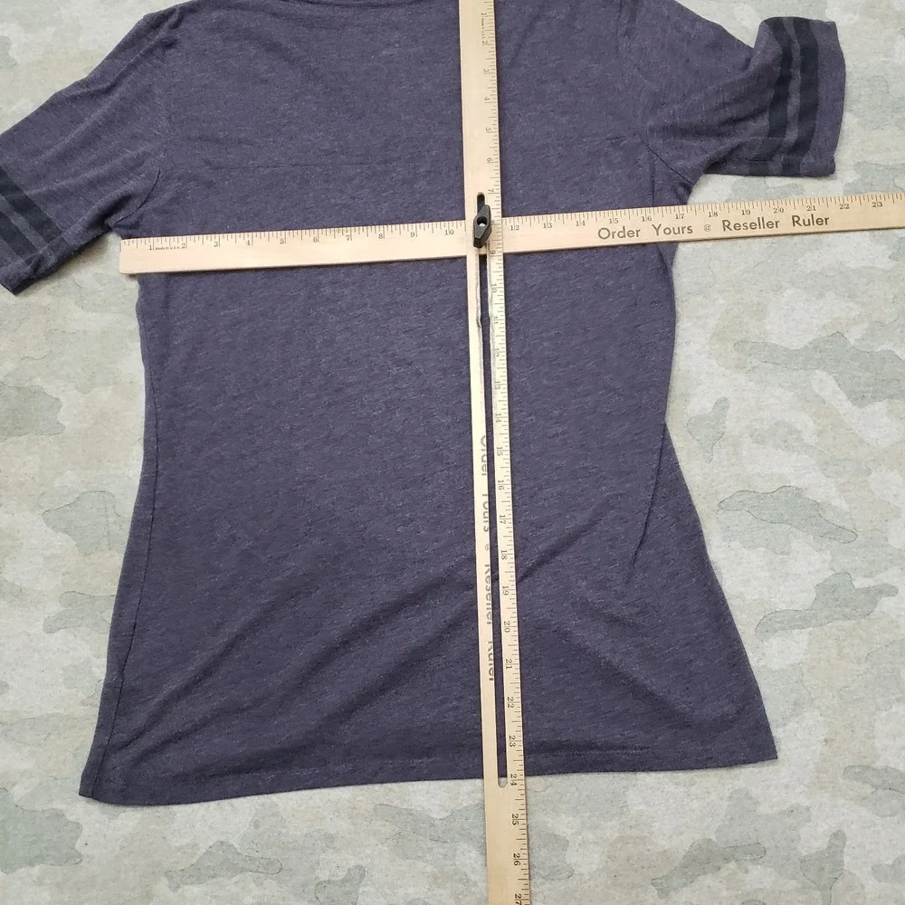 Nike Top Womens‎ Large Blue V-Neck Short Sleeve